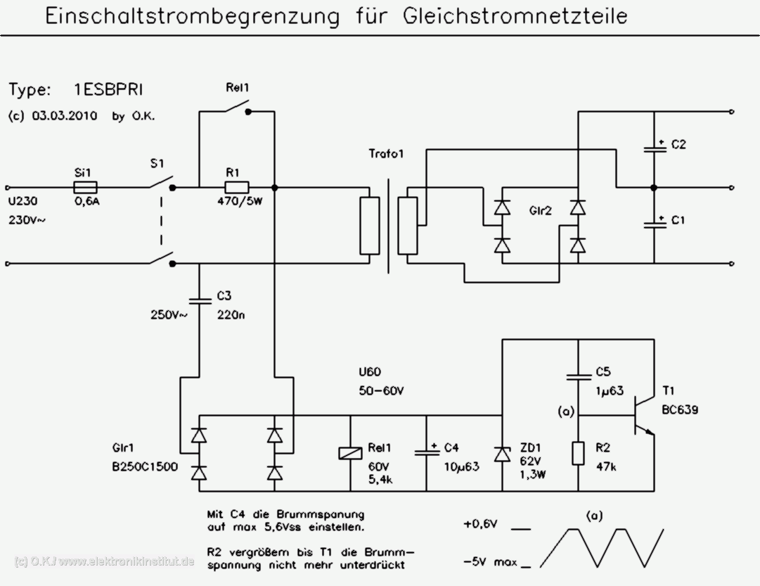  Einschalt-Strombegrenzer 230V 50Hz max