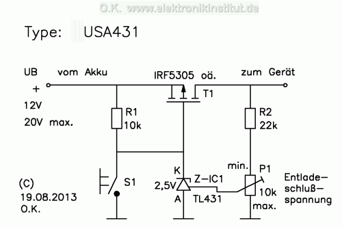 Tiefentladeschutz für Blei Akkus selbst gebaut 