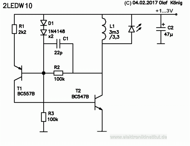 Schaltplan 2LEDW10