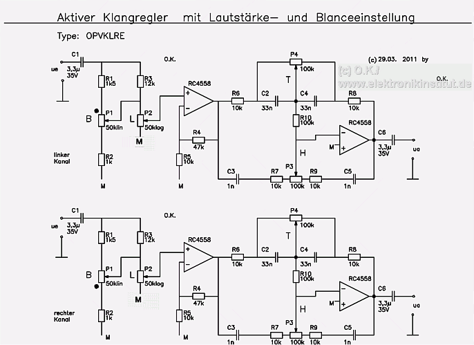 Klangregler Schaltplan